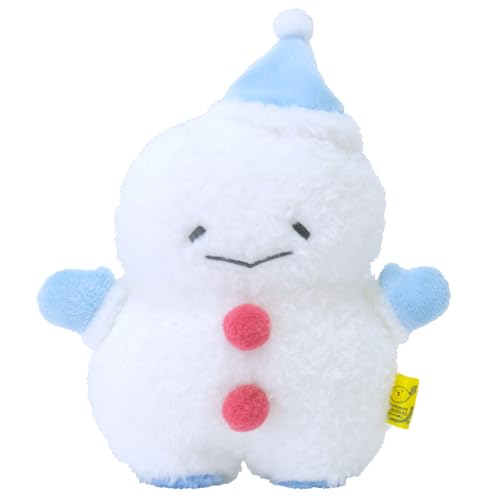 サンレモン ふわふわたっとん S ゆきだるま BL 15×6×17.5cm ぬいぐるみ ブルー 青 かわいい 冬 クリスマス 雪 お正月 P-9912