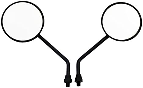 2 Black Round 4" Motorcycle Mirrors Pair for Yamaha XVS 650, V Star
