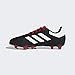 adidas Unisex-Kid's Goletto VI Firm Ground Football Shoe, Black/White/Scarlet, 4 M US Big Kid