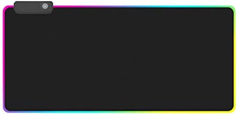 RGB Mouse Pad Extended Mouse Pad with LED Oversized Glowing Extended Illuminated Keyboard Thicken Colorful Computer Gaming Mousepad Mice Mat
