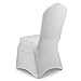 Home-mall Universal 100 pcs White Spandex Chair Covers Wedding Banquet Wedding Party Dining Decoration