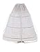 OYISHA Women's 3 Hoops Floor Length Wedding Petticoat for Prom Quinceanera Dress PE08 White