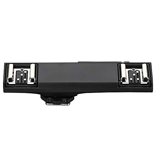 SUPON I-TTL Dual Hot Shoe Flash Speedlite Light Bracket Compatible for Nikon DSLR Camera and Other LED Video Light,Microphone,Monitor,Flash Speedlite,Camcorder,Photo Studio