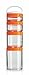 BlenderBottle GoStak Twist n' Lock Storage Jars, 4-Piece Starter Pak, Orange