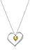 Amazon Collection Sterling Silver Open Heart Pendant Necklace, 18