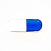 Capsuline Colored Gelatin Empty Capsules Size 3 Blue/Clear 1000 Count