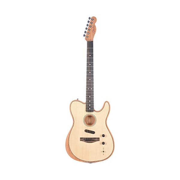 Fender American Acoustasonic Telecaster Acoustic Electric Guitar, Natural, Ebony Fingerboard, with Gig Bag - Image 5