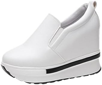 Women's Spring Flatform Solid Wild Round Toe Casual Shoes by TOPUNDER