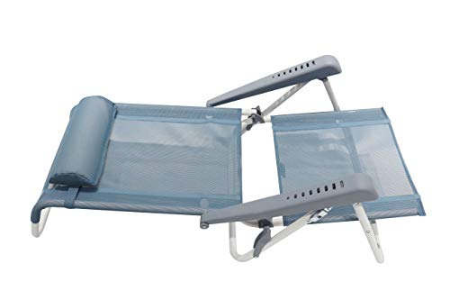 Homecall Klappbarer Strandstuhl, 7-fach verstellbar - (Blau) – Bild 5