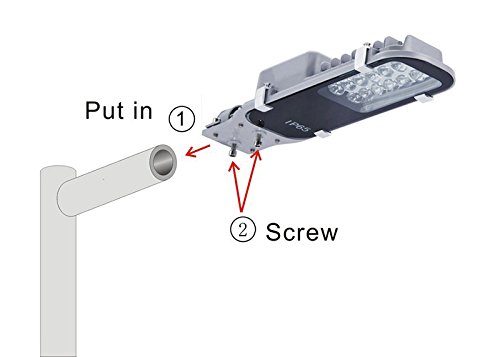 Brillihood LED Road Street Pole Light, 24 Watt, 6000K (Bright White), 2400 Lumens, IP65 Outdoor Floodlight Yard Garden Packing lot Lamp, LED Commercial Light - Thumbnail 5