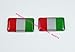 2pcs Auto car ITALY Italian Flag Resin Emblem Badge Sticker