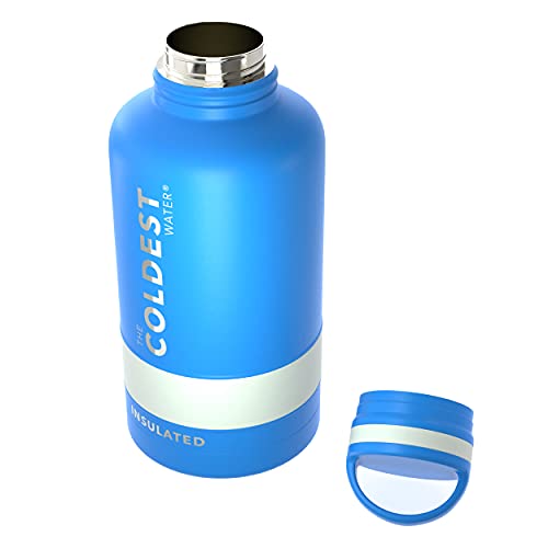 Coldest Sports Water Bottle 64 oz, (Loop Lid) Leak Proof, Vacuum