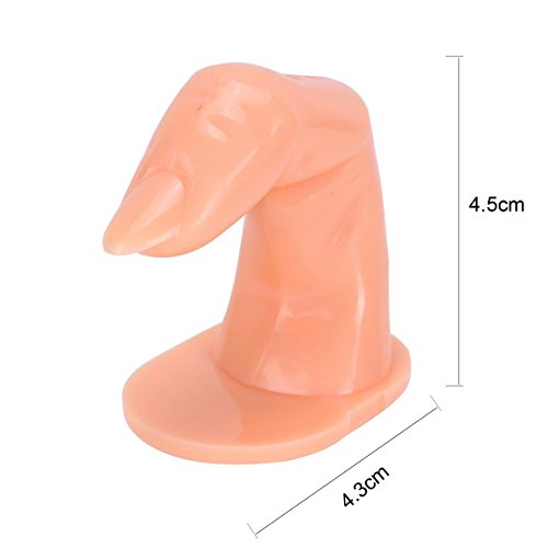 Pro UV Gel Polish Acrylic Nail Art Tips Practice Fake False Fingers Training Display Tools (Set of 4) Gift