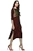 Janasya Indian Tunic Tops Crepe Kurti for Women (JNE2009-KR-310-XXL) Brown