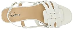 Trotters Women's Luna Heeled Sandal, White, 11 Wide