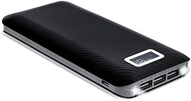OXSII Power Bank 24000 mAh Ultra High Capacity Portable Charger With Screen LED Display Flashlight 5.5A Output 3 USB Ports External Battery Pack for iPhone X, Galaxy Note 8 and All Smartphone Tablet