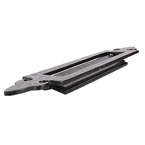 SKANDH Iron Black AntiquePowder Coated 14.5" X 3" Inch Letter Plate Mail Slot For Front Door