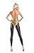 Party King 80s Pop Diva Women's Costume Set, Gold, Medium