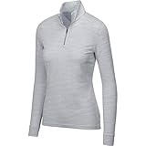 Greg Norman L/s Heathered Mesh 1/4-zip Mock, Shark