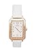 GUESS Factory Women's White and Rose Gold-Tone Analog Watch