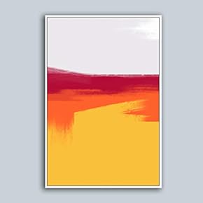 Framed Canvas Home Artwork Decoration Abstract Color Canvas Wall Art for Living Room, Bedroom - 16x24 inches