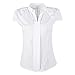 EFINNY Women Office T-Shirt Uniform OL V Neck Henley Blouse Workwear Tops
