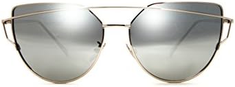 Sodear High-Definition Visual Durable and Easy To Claean Uv400 Protection Classic Polarized Sunglasses Light Silver Mirrored Lens