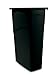 Rubbermaid Slim Jim Waste Container, 87 L - Black