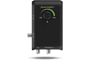 Antop HD Smart Boost Antenna Amplifier,TV Antenna Amplifier Signal Booster, HDTV Booster with Dual Outputs for 2 TVs, HD Digital VHF UHF FM Amplifier,Compatible with Any Non-Amplified Antennas