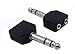 CERRXIAN 6.35mm 3 Pole Stereo Male Plug to Dual 3.5mm Female Jack Audio Y Splitter Microphone Adapter Headphone Sound Connector Converter (2-Pack)