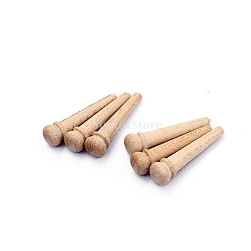 6pcs Durable Maple Acoustic Guitar Bridge Pins String Pegs for DIY Accessory