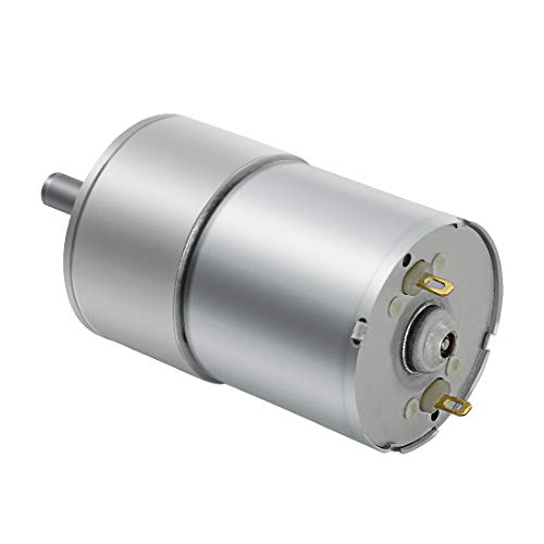 LMioEtool DC Electric Gear Motor, High Torque Reversible Mini Speed Reduction Geared Motor, with Metal Reducer Gearbox - Centric Output Shaft 37mm Diameter(12V/200RPM) - Thumbnail 2