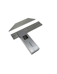 Taytools 469522   Placa cuadrada para maquinaria doble de 4.0 in con marcas 4R 1 8, 1 16, 1 32. 1 64, hoja endurecida, cabeza solapada, hoja biselada con extremos de 45 y 30 grados.