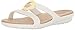Crocs Women's Sanrah Hammered Met Sandal W Flat, oyster/gold, 8 M US