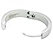 Stainless Steel Curved Face Round Hoop Men Earrings Brush Silver-tone 20mm