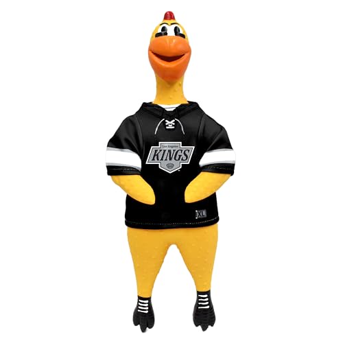 Littlearth NHL Los Angeles Kings Team Rubber Chicken Toy for Pets