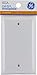 GE 40021 Single Blank Wall Plate, White