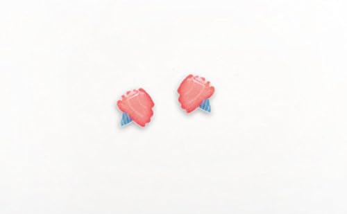Cotton Candy Earrings in Pink with Blue Cones