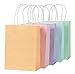 Juvale Pastel Gift Bags with Handles - 25-Pack, 5 Pastel Colors, 6.3 x 3.2 x 8.7 In - Party Favor & Goodie Bags for Baby Shower & Birthday