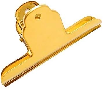 JOMA E-Shop Large Clips Gold, Stainless Steel Binder Clips for for Drawing Board,Documents, Files, Pictures