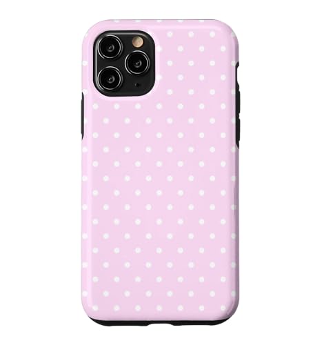 Cute Soft Light Pink and White Polka Dot Minimalist Pattern Case for iPhone 11…