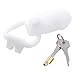ACSUSS Men's Medical Grade Resin Birdcage Enhancer C-Strap Briefs Gay Underwear White One Size