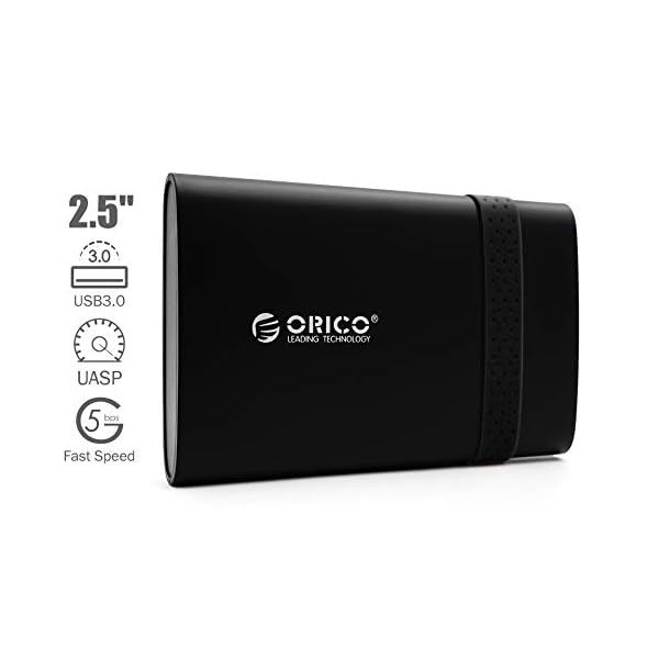 Orico 250GB Externe Festplatte 2,5 Zoll USB 3.0 Hard Drive 2538U3 tragbare Speicher extern für PC Laptop Notebook TV Fotos Computer ps4 ps5 Xbox kompatibel mit Windows Mac OS Linux schwarz – Bild 3