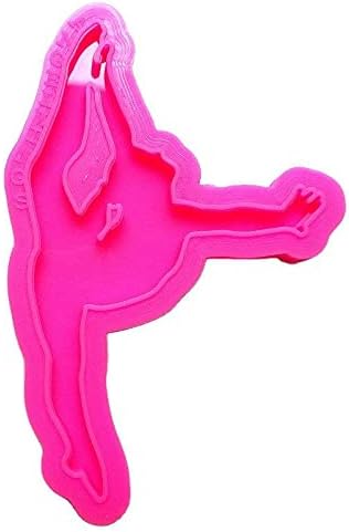 Mixed Media - Shiny Dancing Girl Keychain Mold - Belle Dancing Girl - Gymnast Girl Keychain Mold - Silicone Keychain mold