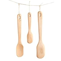ROUNDSQUARE Wooden Kitchen Cooking Spoons Utensils Good Grips Set