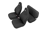 Rough Country - 91001 - Black Neoprene Seat Cover Set (Front & Rear) for Jeep: 03-06 Wrangler TJ 4WD, 04-06 Wrangler Unlimited LJ 4WD