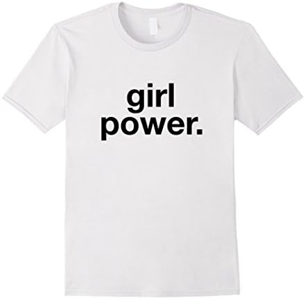 Mens Girl power feminist tshirt Medium White