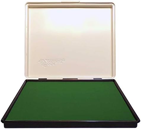 Extra Large 7" x 8" Industrial Rubber Stamp Ink Pad, Lime Green