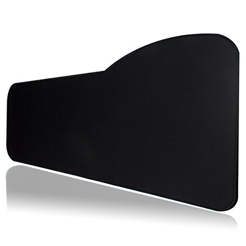BRILA Extended Mouse pad - Curve Design Gaming Mouse pad - Stitched Edges & Skid Proof Rubber Base - 29.5" x 12.1" x 0.12" X-Large Mouse Keyboard Desk Mat for Computer Laptop (Black) - Thumbnail 2