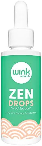 Wink Well Zen Drops Supplements, Mood Support for Adults and Kids, Drug and Alcohol Free, Non-Habit Forming (2 fl oz, Chocolate Flavor)